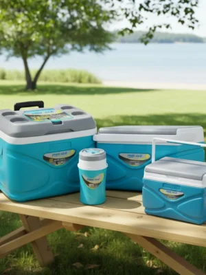 Hieleras 30lts C/ Ruedas, 11 Y 4.5lts Termo 1 Lt Pinnacle Turquesa